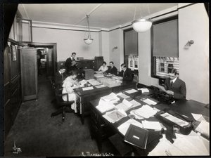 Men and Women Working in the Export and Filing Office of R. Martens and Co. Inc., New York, 1916-17